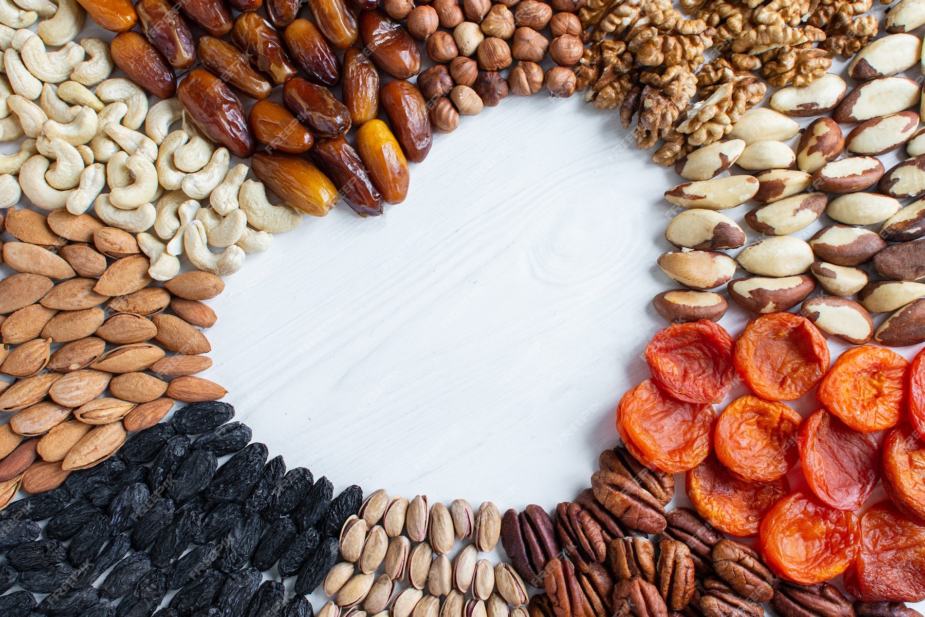 Premium Photo Assorted Banner Nuts And Dried Fruits