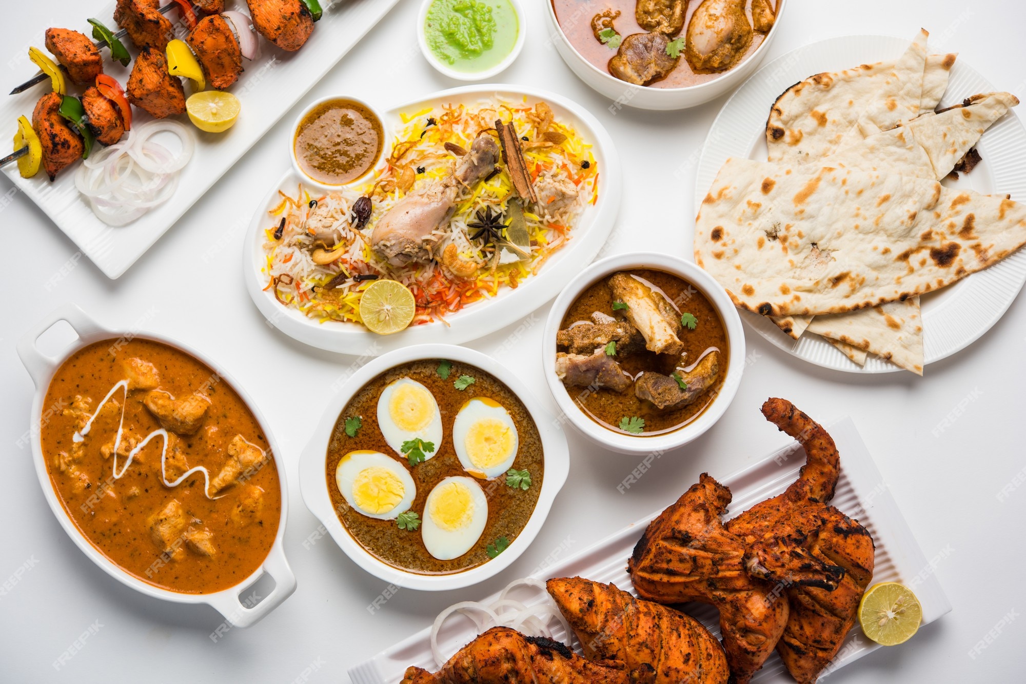 premium-photo-assorted-indian-non-vegetarian-food-recipe-served-in-a