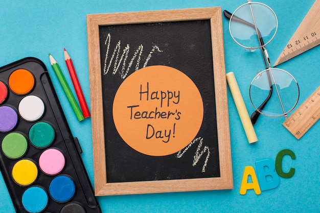 Free Photo | Assortment of teacher's day elements