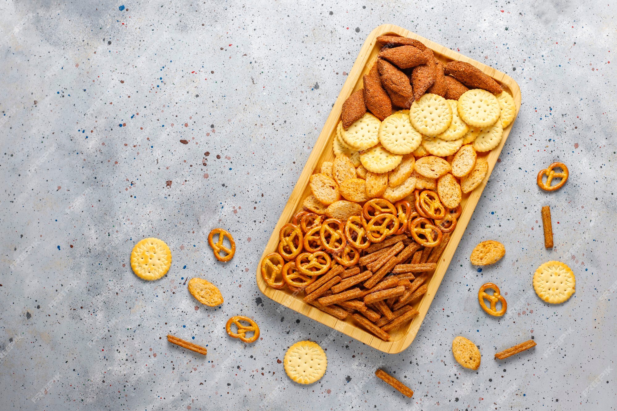 Free Photo | Assortment of unhealthy snacks.