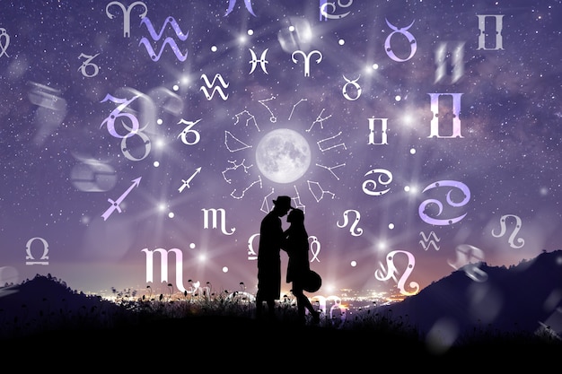 Premium Photo | Astrological zodiac signs inside of horoscope circle ...