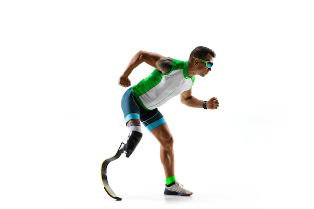 Free Photo | Athlete With Disabilities Or Amputee Isolated On White ...