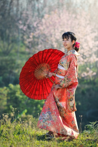 Premium Photo | Attractive asian woman wearing traditional japanese