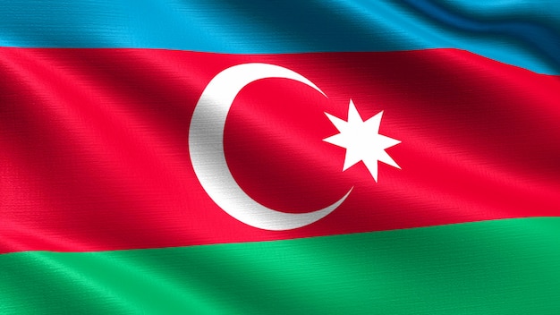 Premium Photo Azerbaijan Flag With Waving Fabric Texture