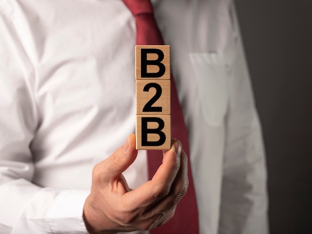 Premium Photo | B2b Acronym, Inscription. Business To Business Concept.