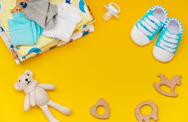 Premium Photo | Baby accessories for newborns