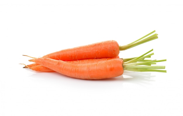 Baby carrot isolated on white background Premium Photo