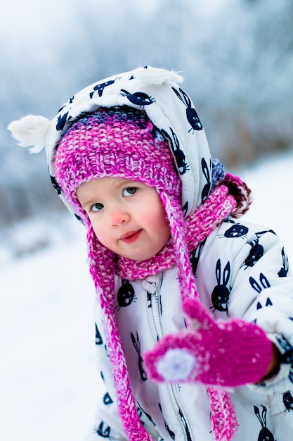 baby girl winter hat and gloves