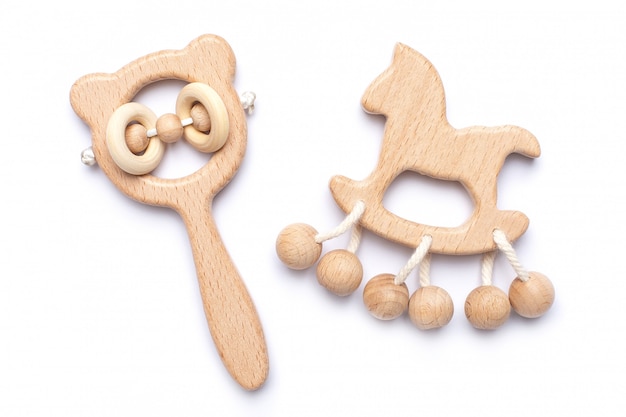 baby wooden rattle toys