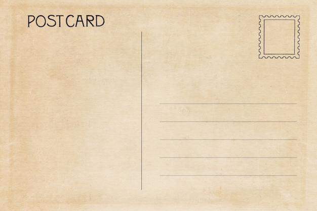 Premium Photo | Back of vintage blank postcard