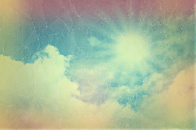 Free Photo | Background of blue sky with white clouds in vintage style