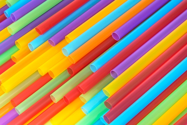 Premium Photo | Background of colored plastic tubes