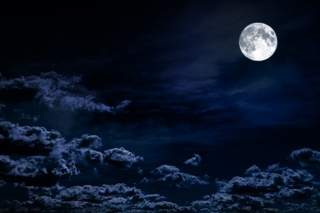 Background night sky with stars, moon and clouds. elements of this ...