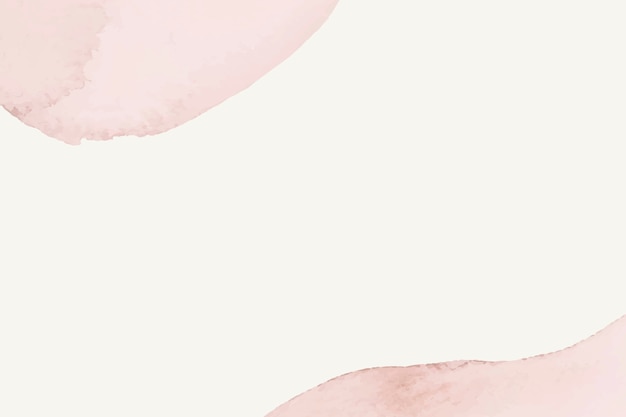 シンプルなスタイルのピンクのパステル調の染みとベージュの水彩画の背景 無料の写真