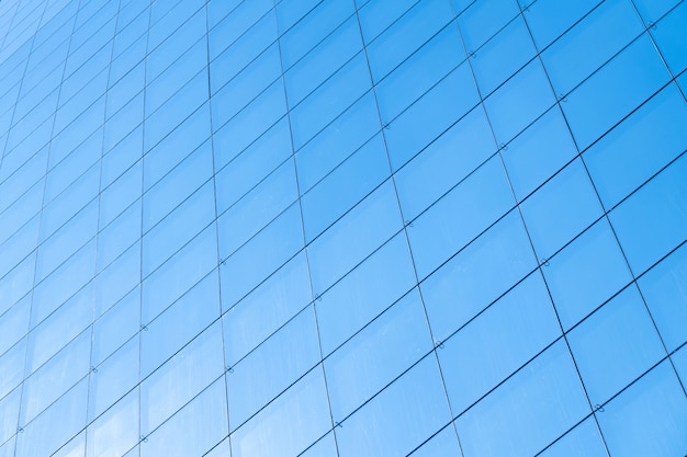 Premium Photo | Background of office building blue glass window