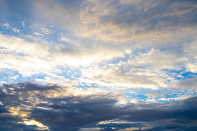 Premium Photo | Background sky with clouds at dawn