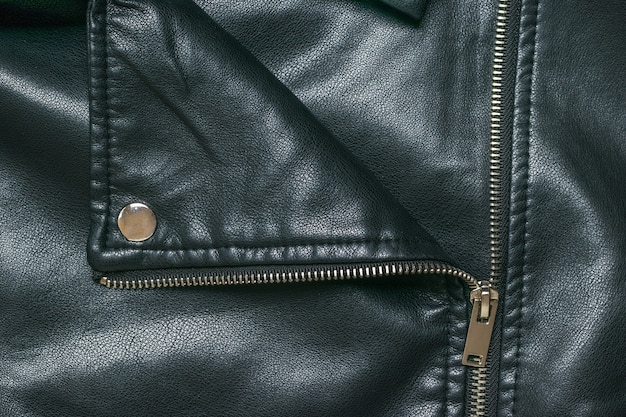 Premium Photo | The background of an unbuttoned leather jacket with ...