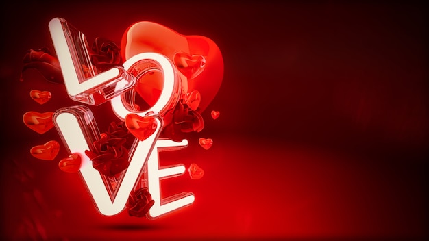 Premium Photo | Background for valentine's day with the word love