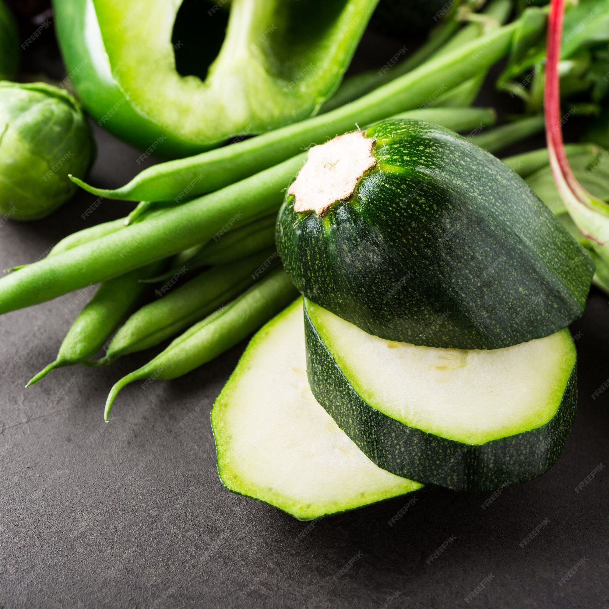 Premium Photo | Background with assorted green vegetables