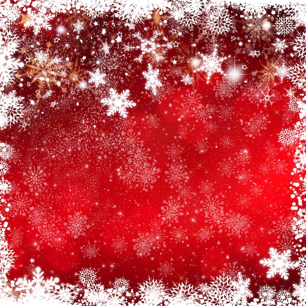 Free Photo | Background with lights and snowflakes