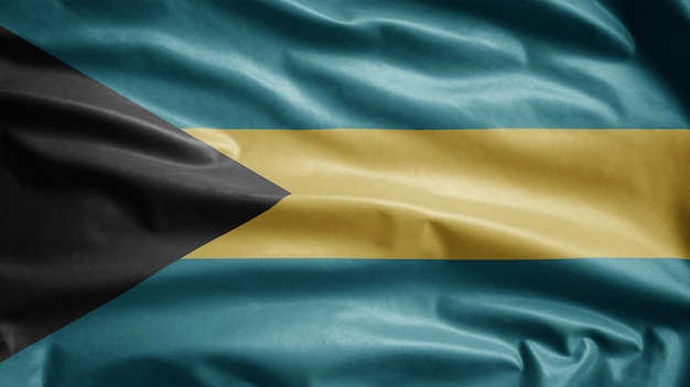 Premium Photo Bahamian Flag Waving In The Wind