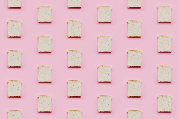 Bakery pattern with baked bread Free Photo