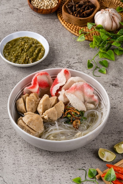 Premium Photo Bakso Is An Indonesian Meatball Its Texture Is Similar