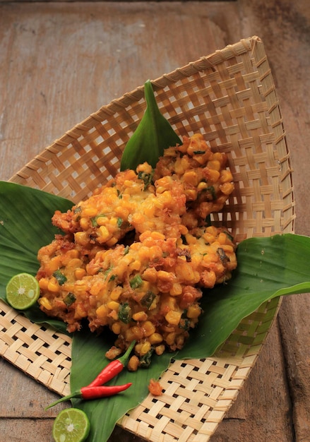 Premium Photo | Bakwan or perkedel jagung is indonesian corn fritter ...