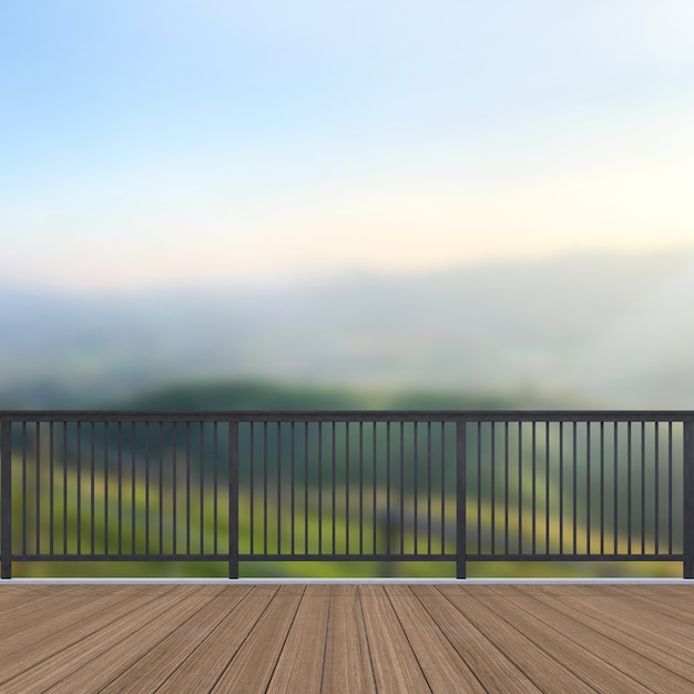 Premium Photo Balcony And Terrace Of Blur Nature Background