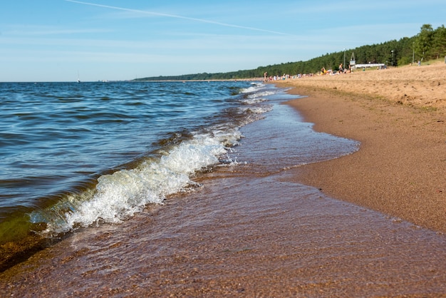 Premium Photo | Baltic sea latvia with people summer saulkrasti