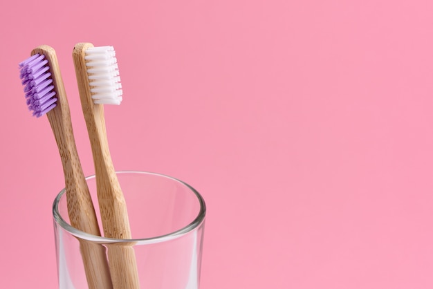 pink bamboo toothbrush