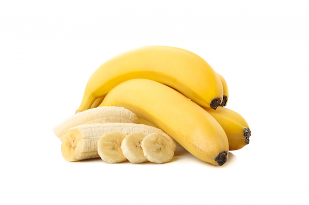 Premium Photo | Banana cluster isolated. fresh fruit