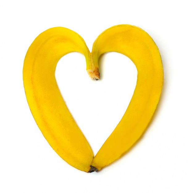 Premium Photo Banana Heart Isolated