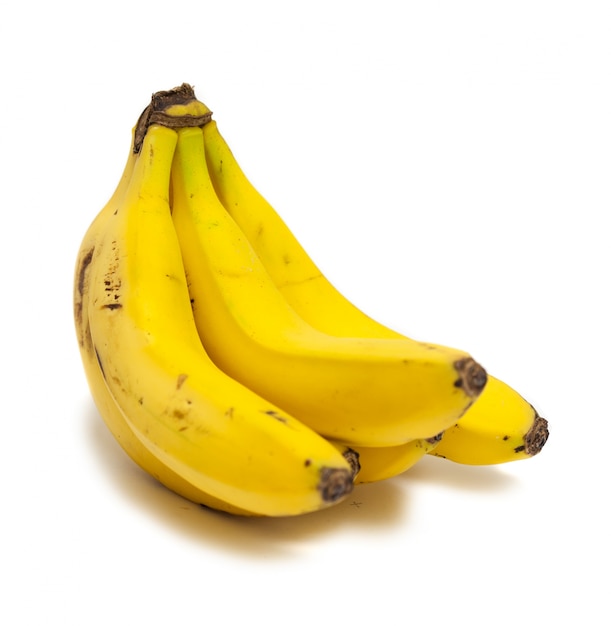 Bananas on white background Free Photo