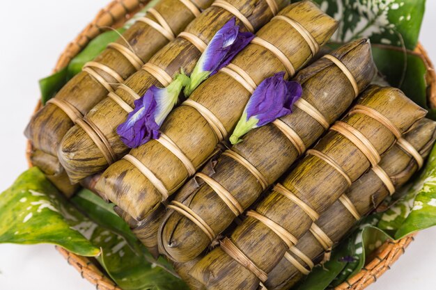 Premium Photo Bananas With Sticky Rice Khao Tom Mat Or Khao Tom Pad 2588