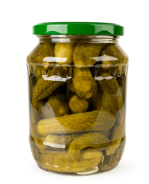 Premium Photo | Bank of pickles isolated