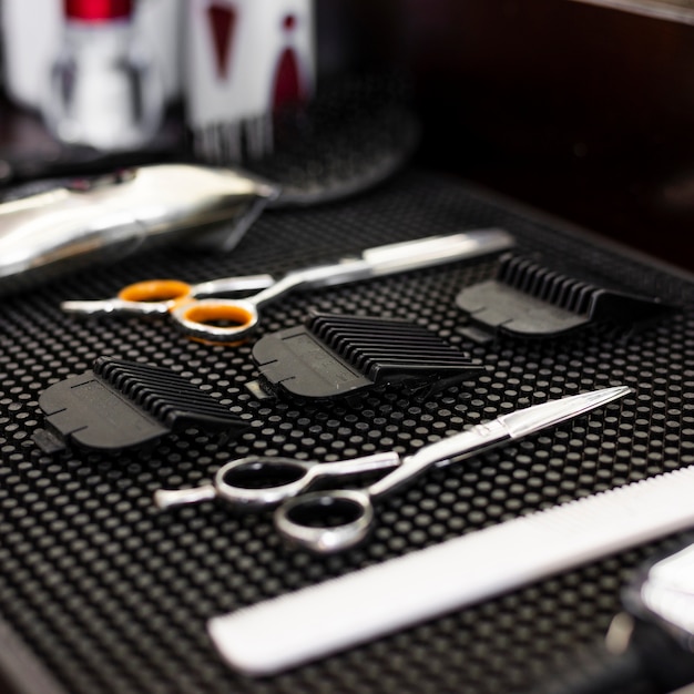 Premium Photo | Barber shop essentials close-up