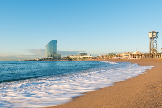 Barceloneta Beach In Barcelona Spain Photo Premium Download