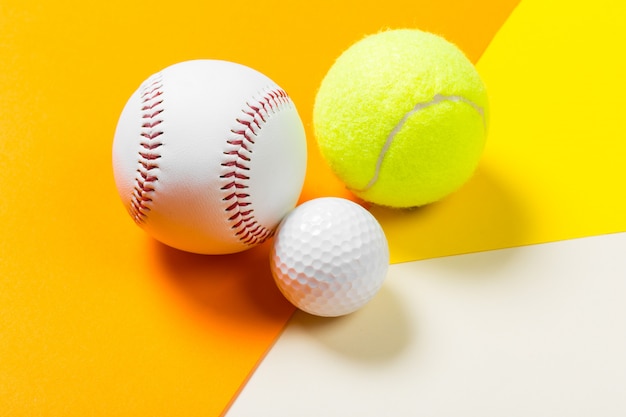 Baseball, tennis and golf ball Photo | Premium Download