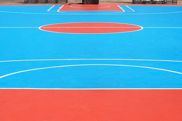 Premium Photo | Basketball court with line outdoor public