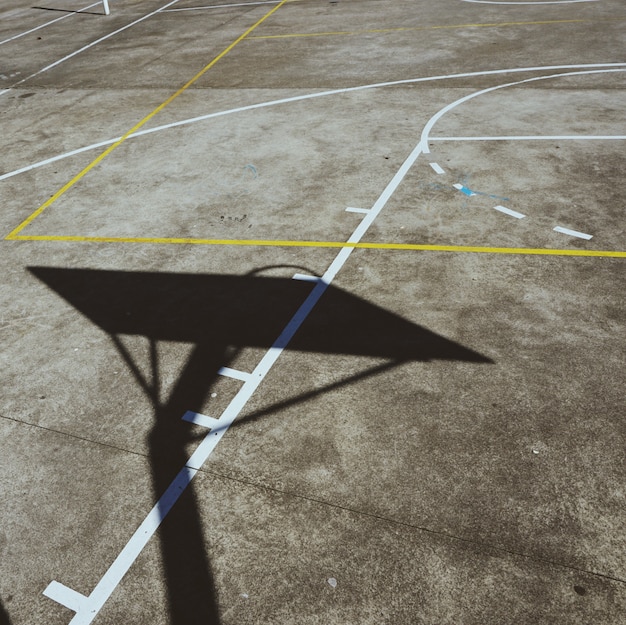Basketball sport court in the street | Premium Photo