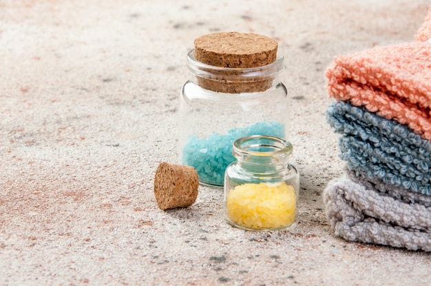 Download Premium Photo Bath Salts In Glass Bottles