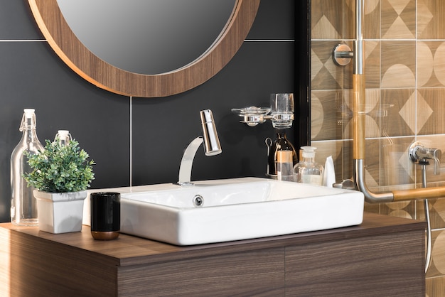 Download Free Bathroom Interior With Sink And Faucet Premium Photo Use our free logo maker to create a logo and build your brand. Put your logo on business cards, promotional products, or your website for brand visibility.