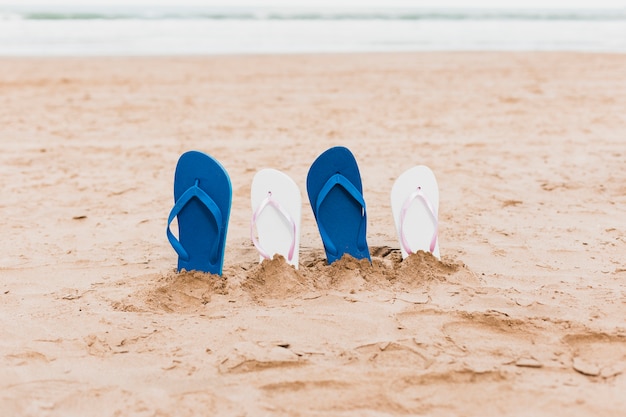 flip flops on sand