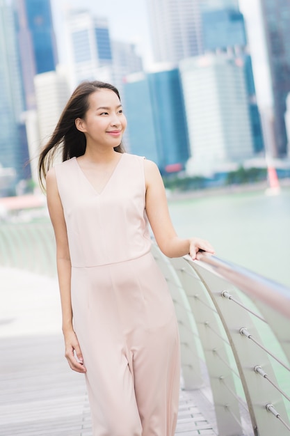 Beautiful asian woman smile and happy Free Photo