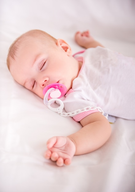 cute baby girl sleeping