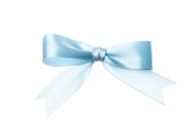guiden højde kom sammen Premium Photo | Beautiful blue bow isolated on white background. insulation.