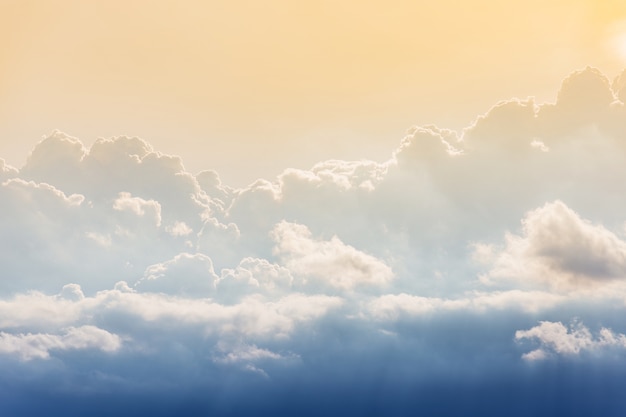 Premium Photo | Beautiful blue sky background with cloud and sunset light