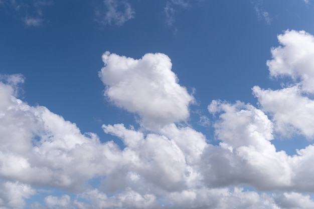 Premium Photo | Beautiful blue sky with bright clouds.