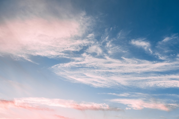 Free Photo | Beautiful blue sky with a few clouds at sunset